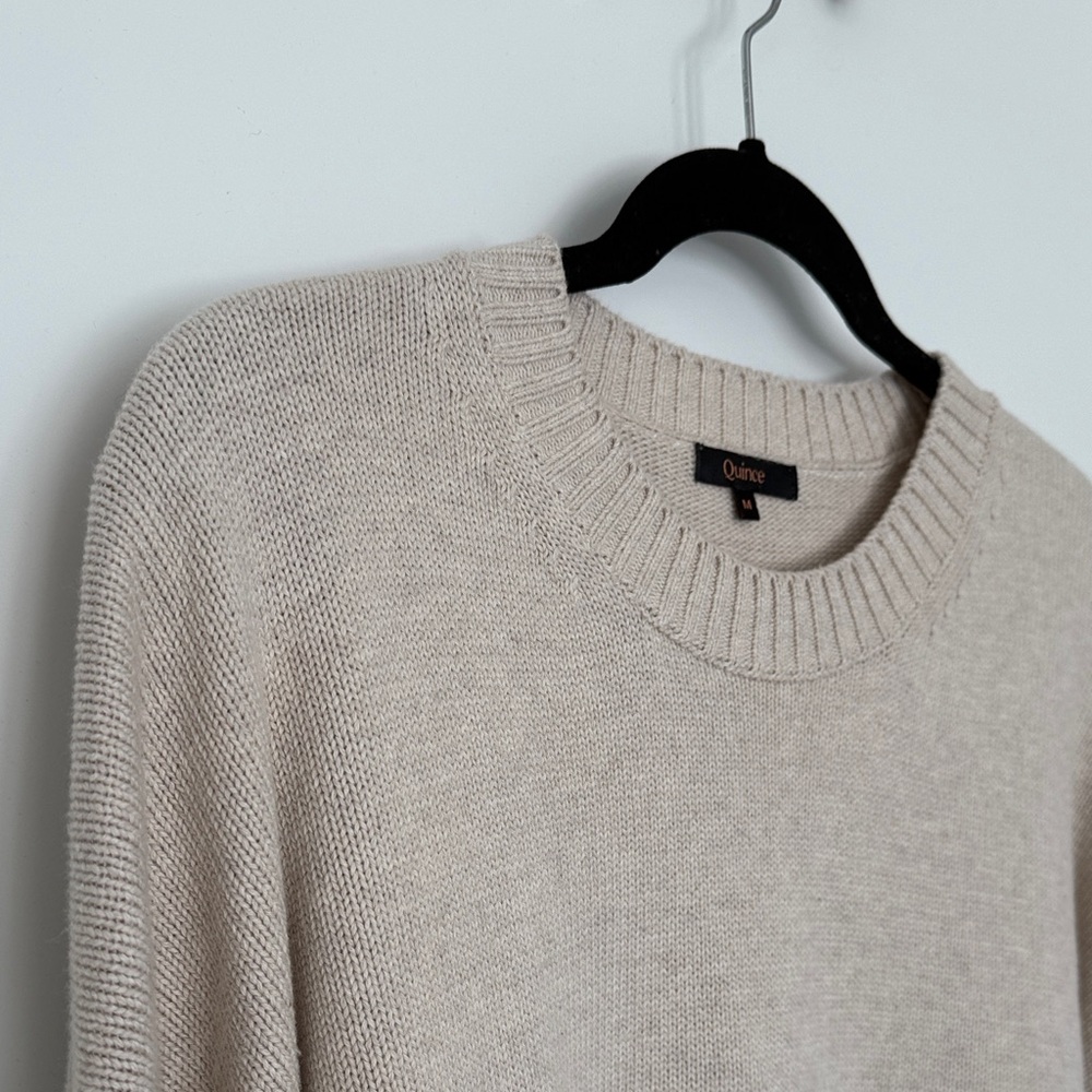 Quince Cotton Boyfriend Crew Sweater